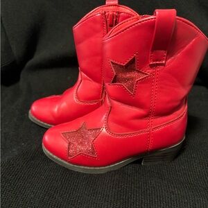 Girls Star Cowgirl Boots - American Cutie - Red size 7 (toddler)